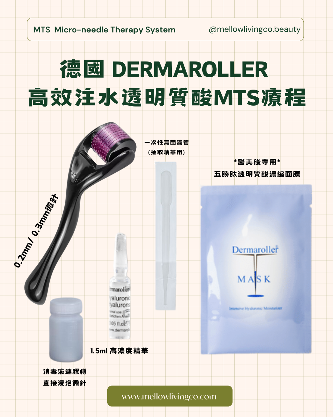 德國 Dermaroller 高效注水透明質酸MTS療程