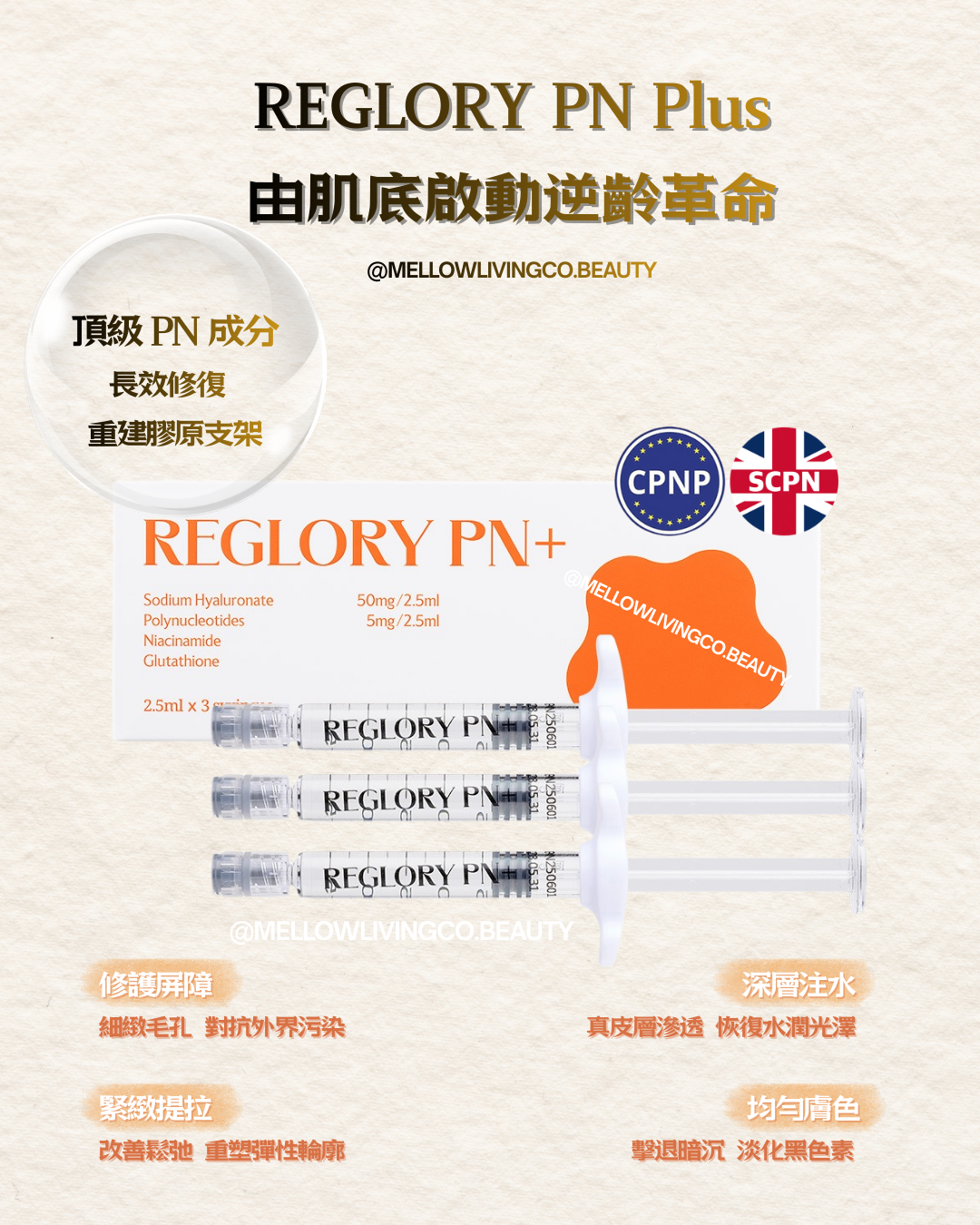 REGLORY PN Plus 韓國逆齡革命水光療程