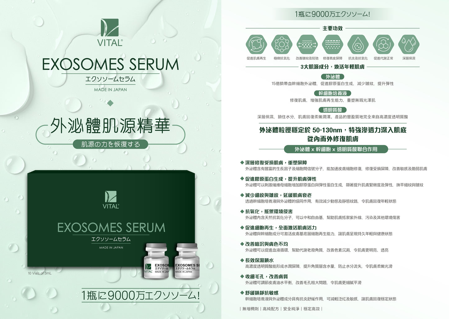 Vital 日本臍帶血外泌體導入精華